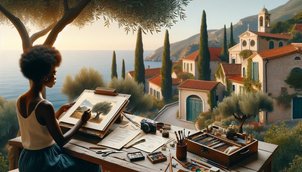 Dibujo Paisaje Mediterráneo﻿: Propiedad Intelectual y Uso