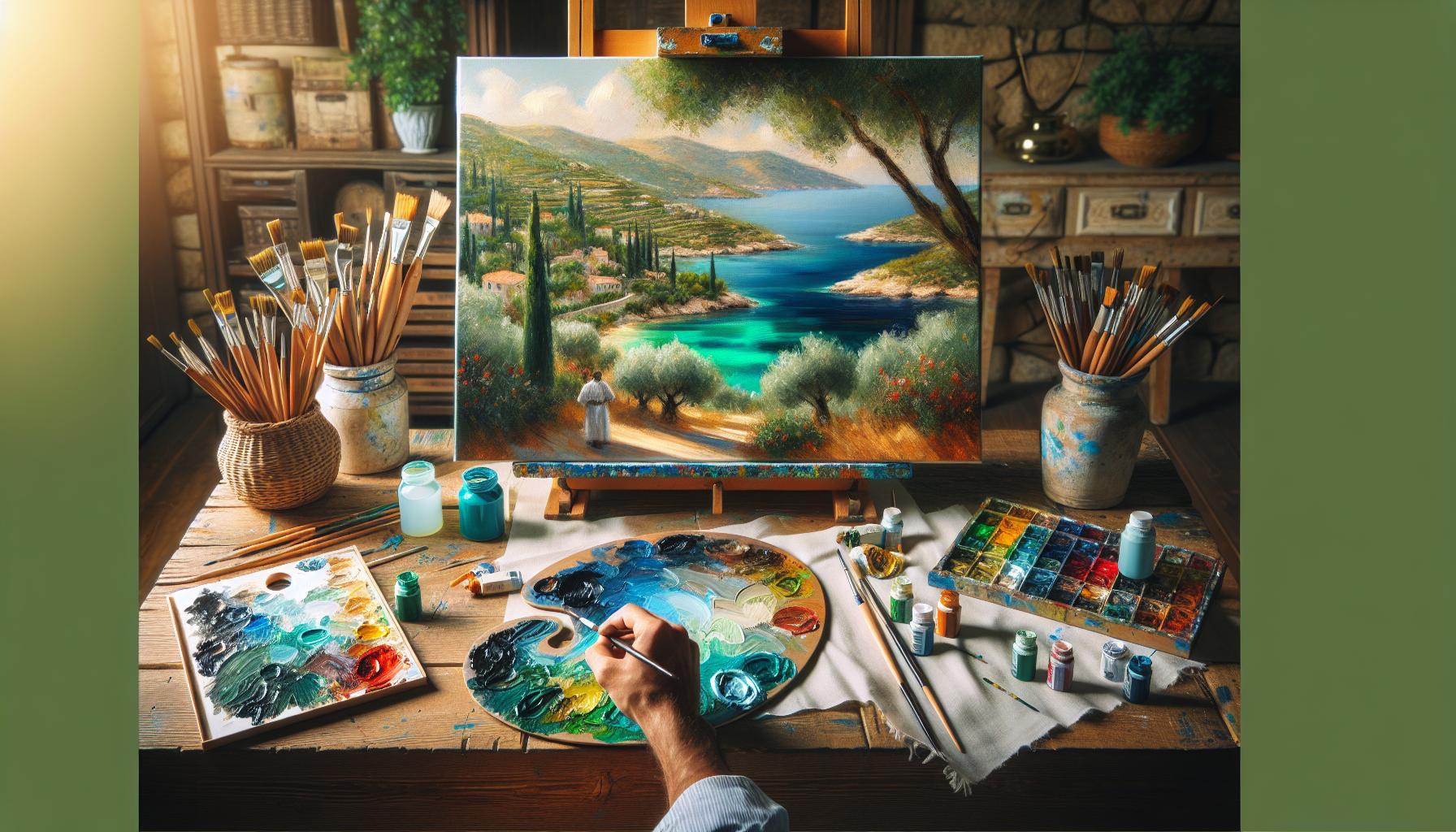 Cuadros de paisajes mediterráneos al óleo: Obras Maestras 1 Técnicas de Pintura al Óleo para Paisajes Mediterráneos