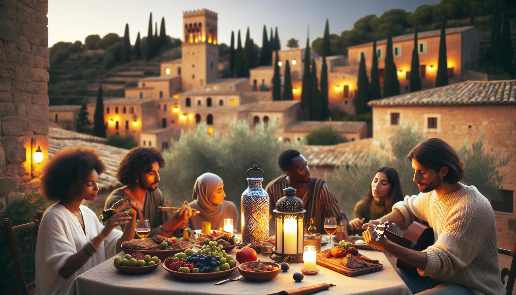 Cultura y Tradición en el Mediterráneo al Anochecer