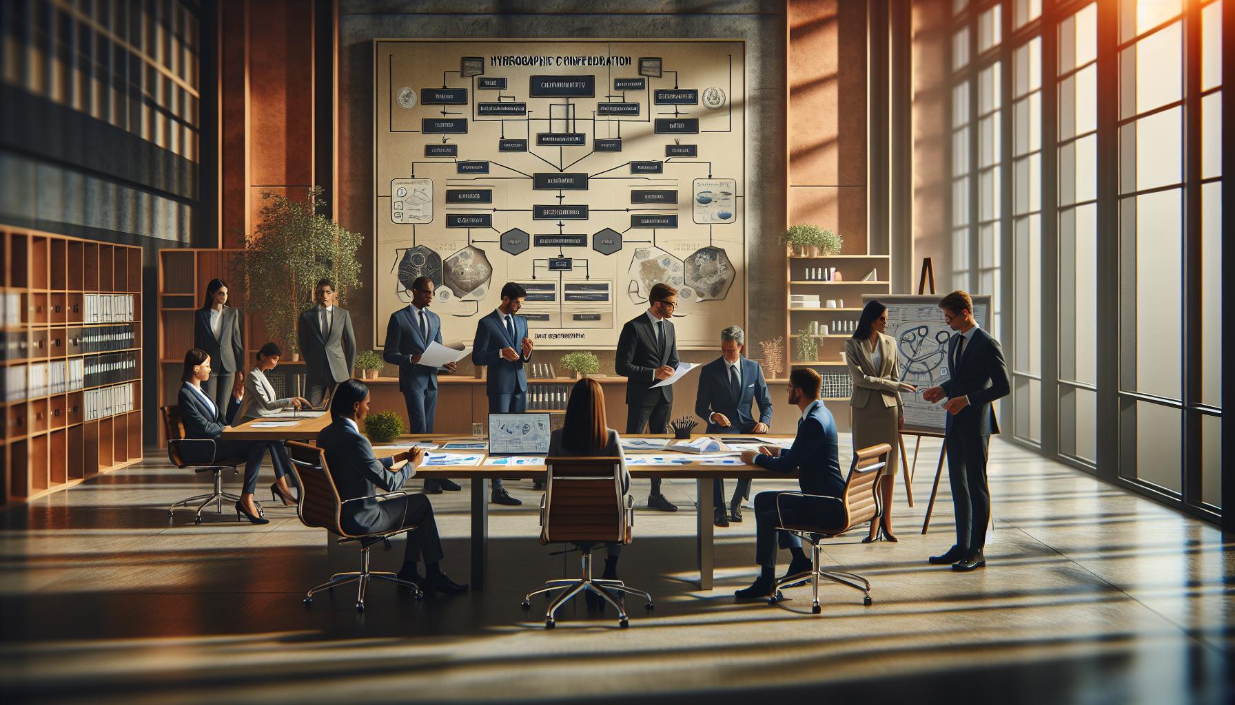 Estructura organizativa de una confederación hidrográfica