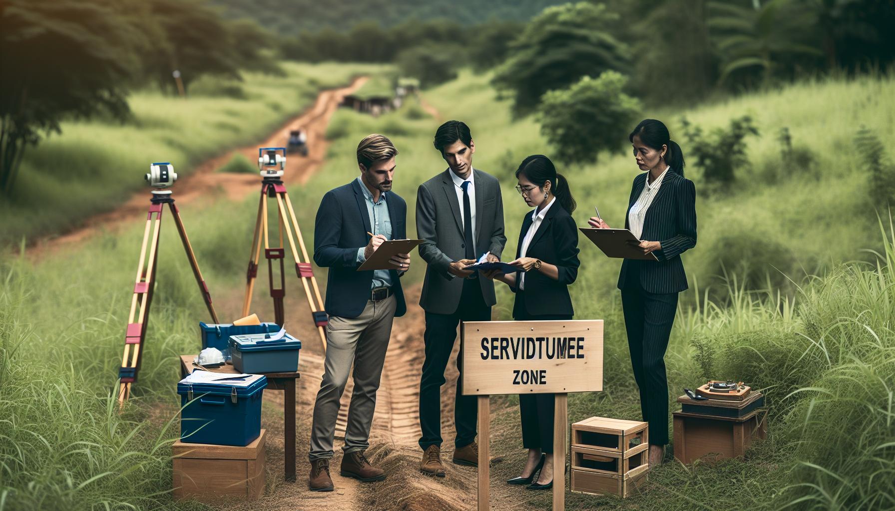 Procedimiento para establecer una zona de servidumbre
